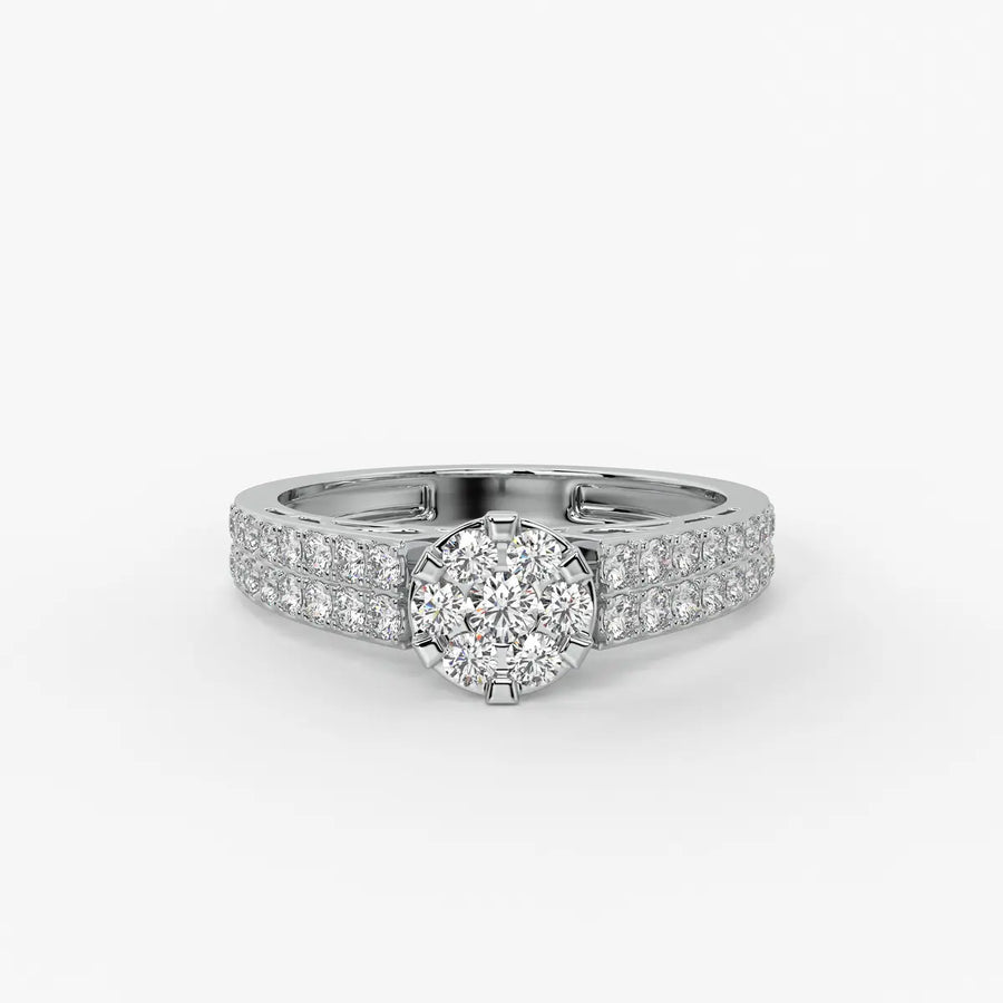 Lunara Petal Cluster Diamond Ring