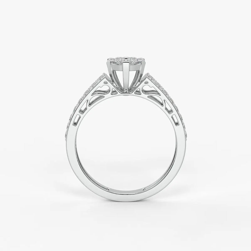 Lunara Petal Cluster Diamond Ring