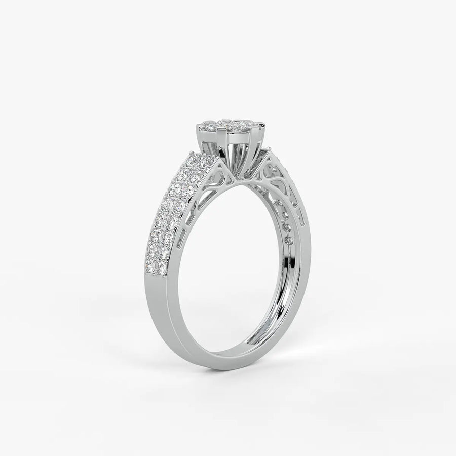Lunara Petal Cluster Diamond Ring