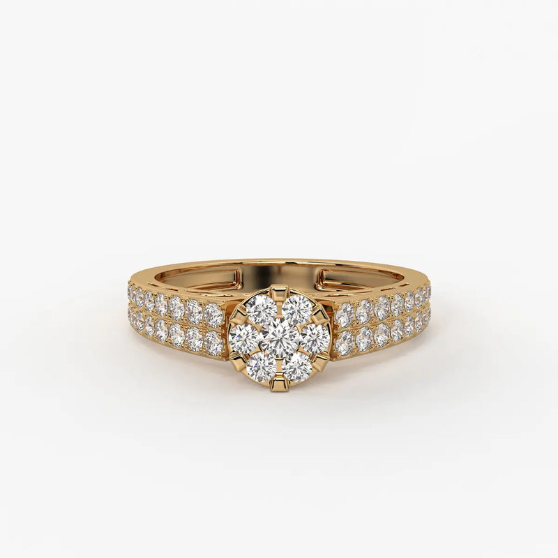 Lunara Petal Cluster Diamond Ring