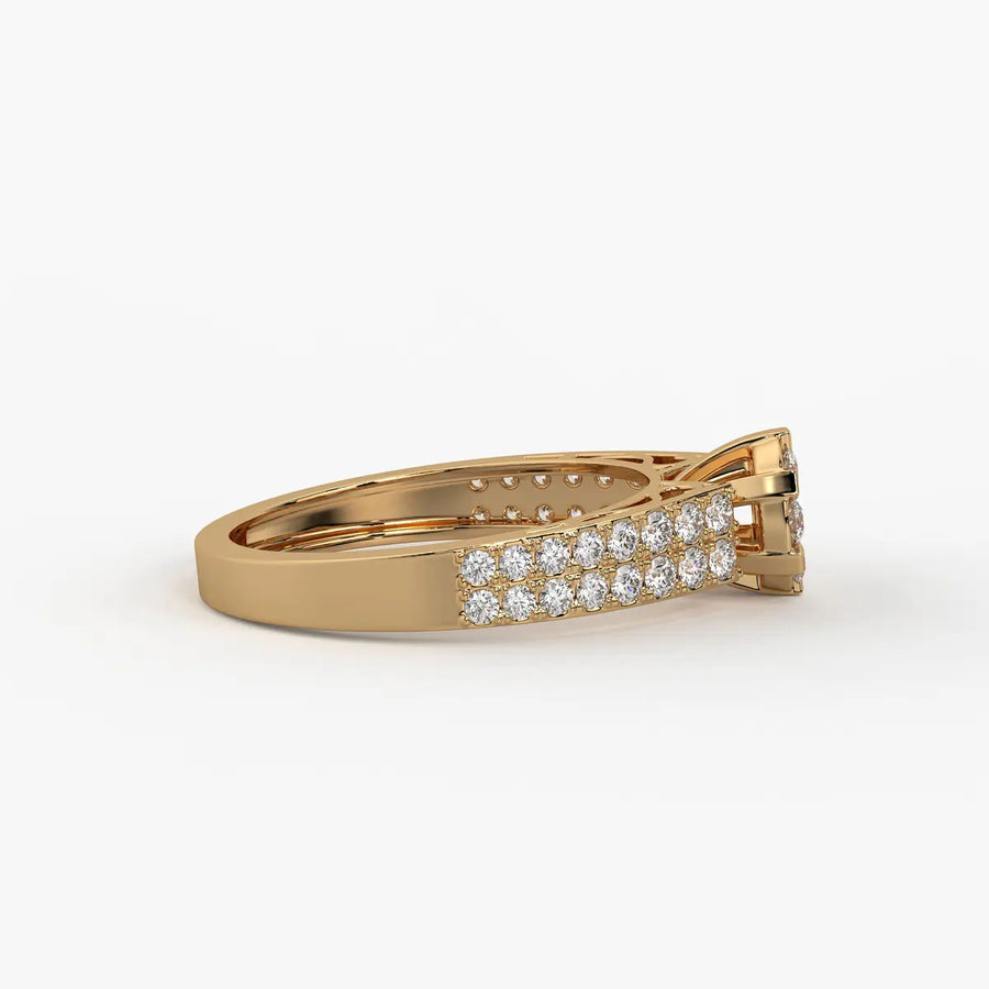 Lunara Petal Cluster Diamond Ring
