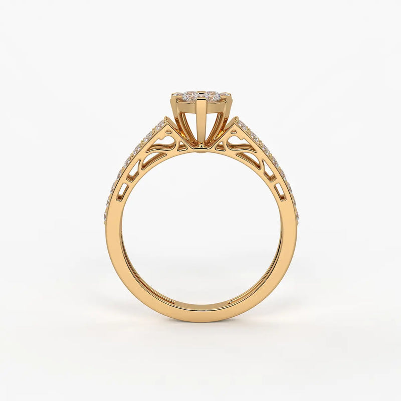 Lunara Petal Cluster Diamond Ring