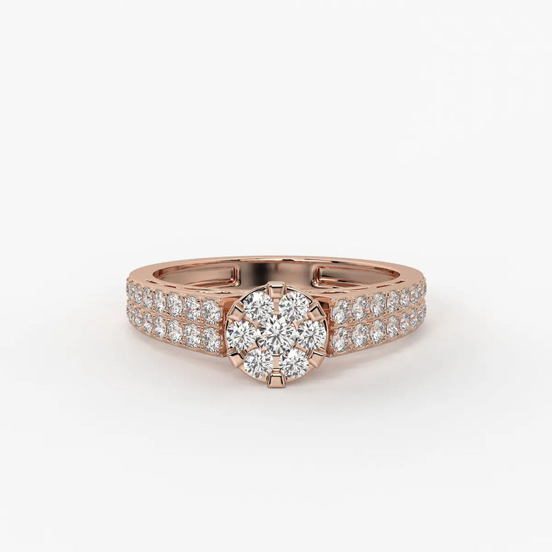 Lunara Petal Cluster Diamond Ring