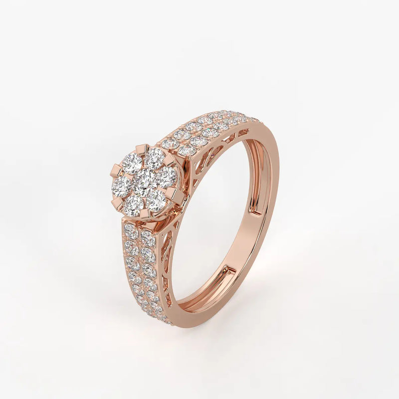 Lunara Petal Cluster Diamond Ring