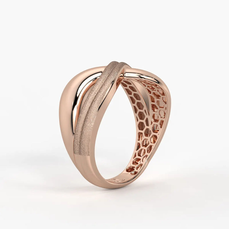 Triple Groove Band Ladies Ring