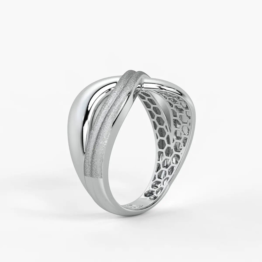 Triple Groove Band Ladies Ring