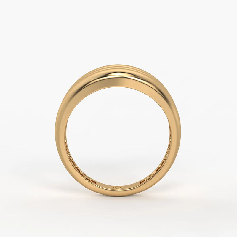 Rounded Triple Band Ladies Ring