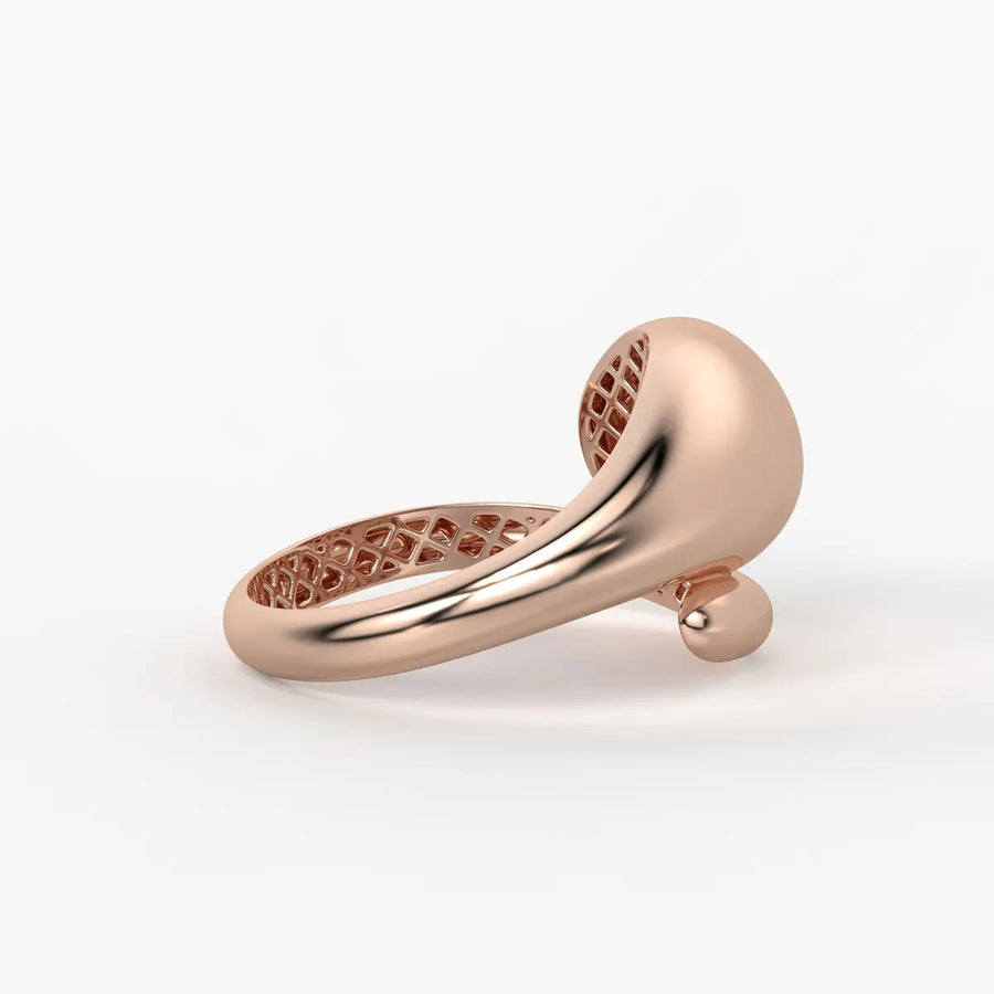 Fluid Shell Statement Ladies Ring