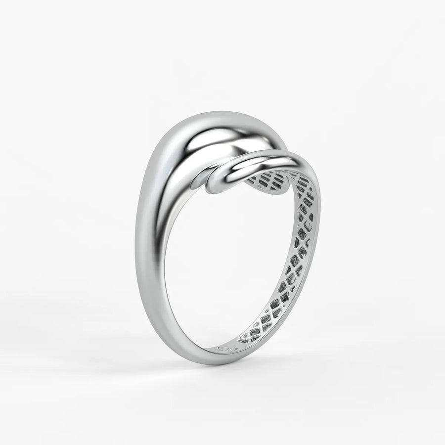 Fluid Shell Statement Ladies Ring