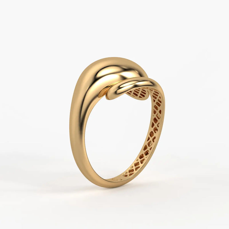 Fluid Shell Statement Ladies Ring