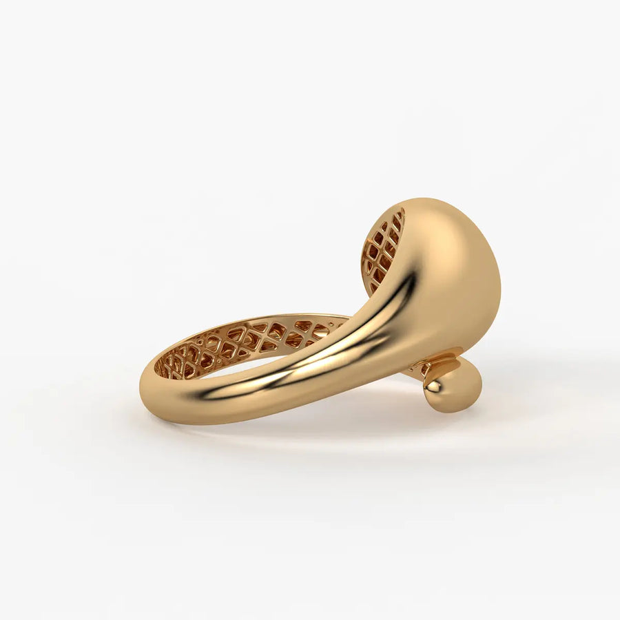 Fluid Shell Statement Ladies Ring