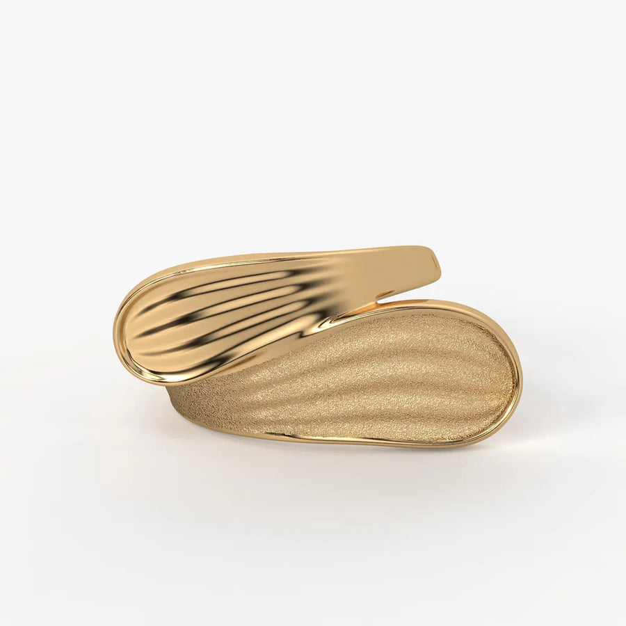 Wave Panel Statement Ladies Ring