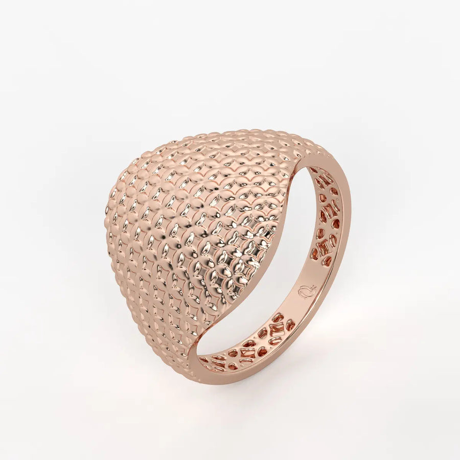 Hammered Dome Statement Ladies Ring