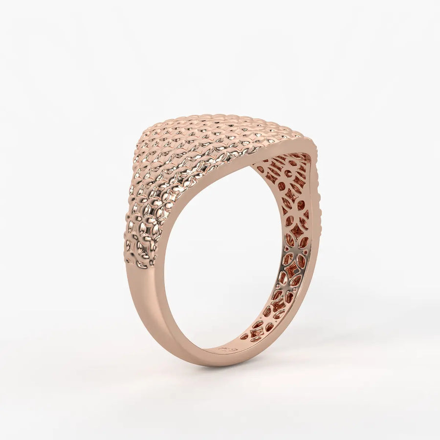Hammered Dome Statement Ladies Ring