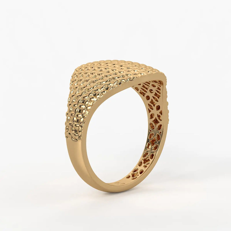 Hammered Dome Statement Ladies Ring