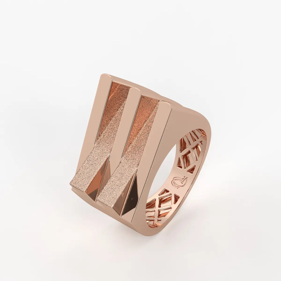 Flowing Wave Statement Ladies Ring