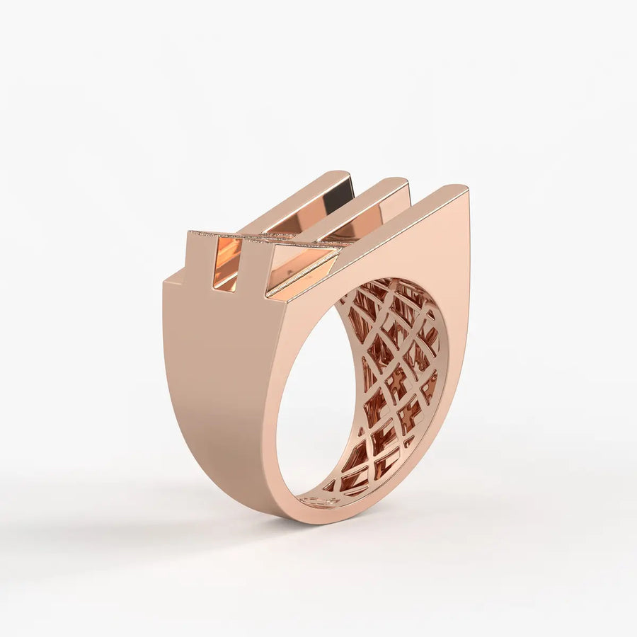 Flowing Wave Statement Ladies Ring