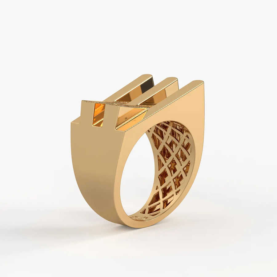 Flowing Wave Statement Ladies Ring