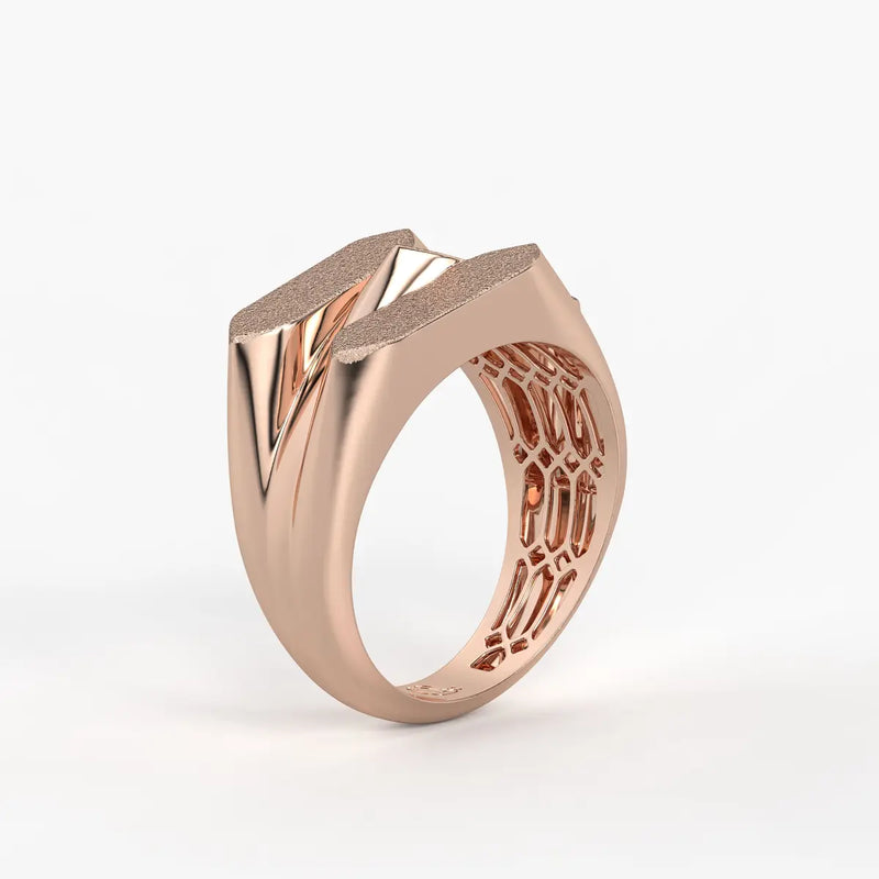Textured Panel Statement Ladies Ring