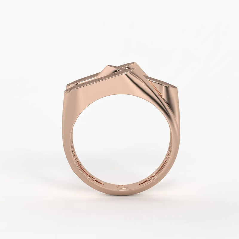 Textured Panel Statement Ladies Ring