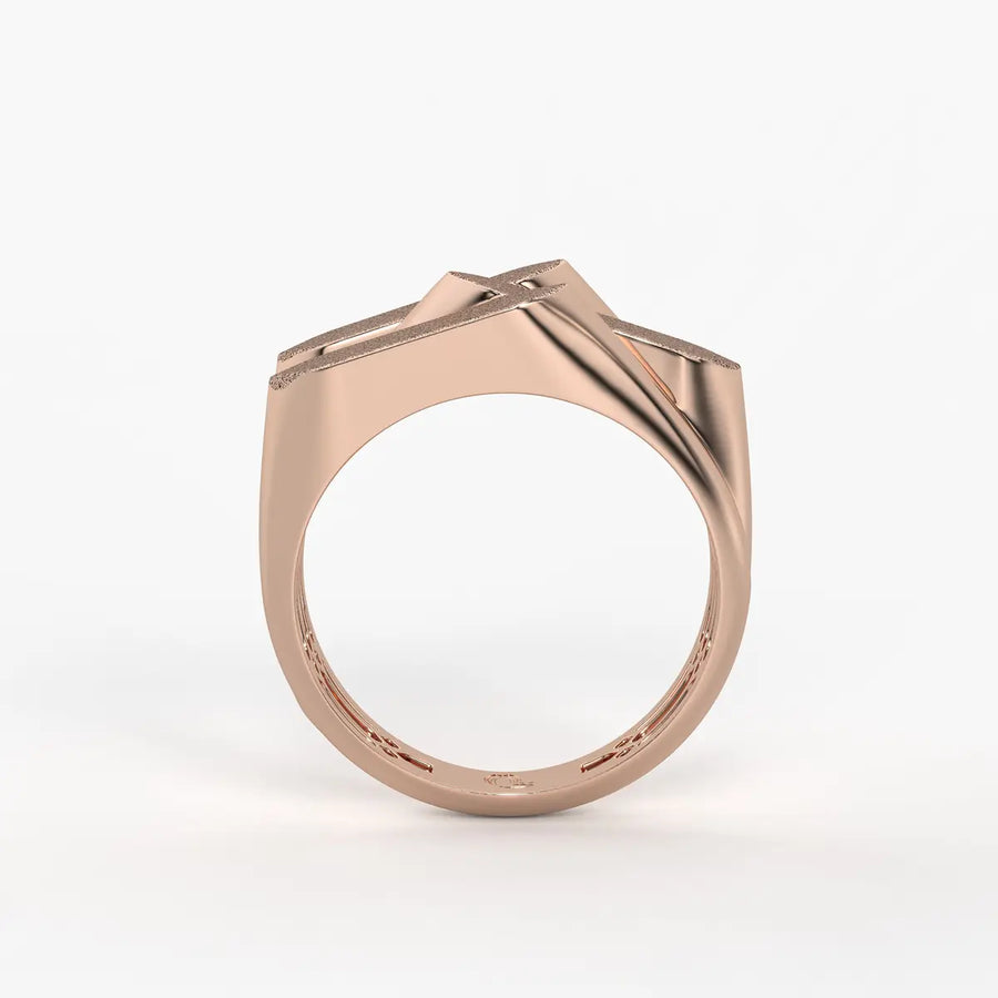 Textured Panel Statement Ladies Ring