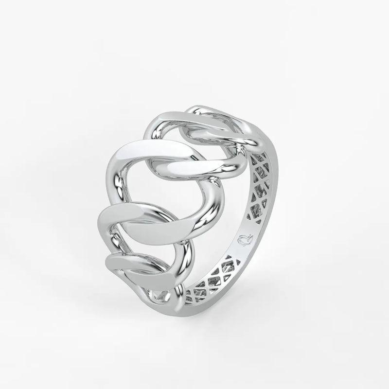 Curb Chain Statement Ladies Ring