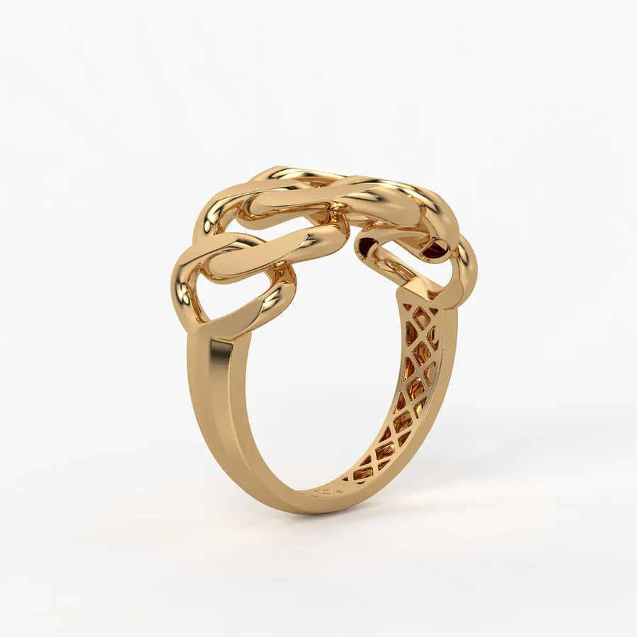 Curb Chain Statement Ladies Ring