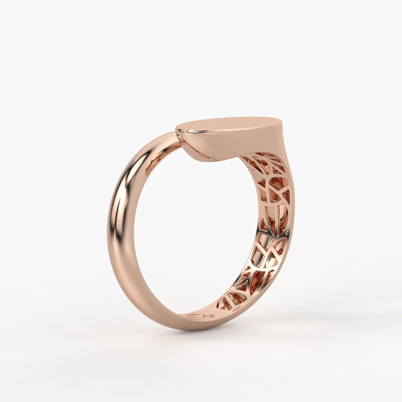 Oval Disc Statement Ladies Ring