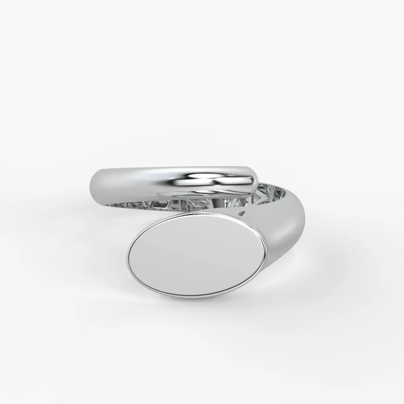 Oval Disc Statement Ladies Ring
