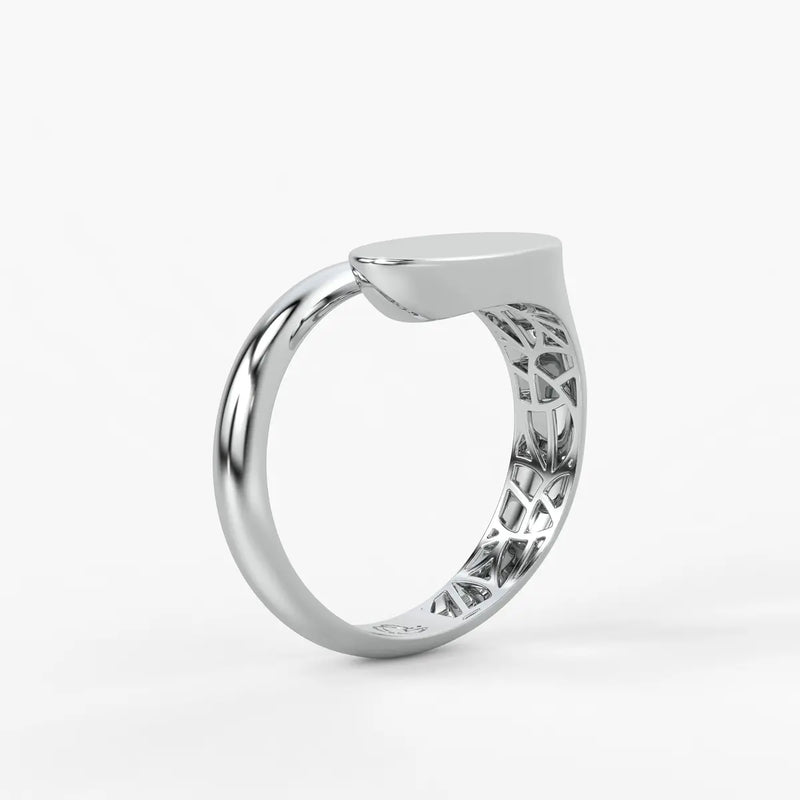 Oval Disc Statement Ladies Ring