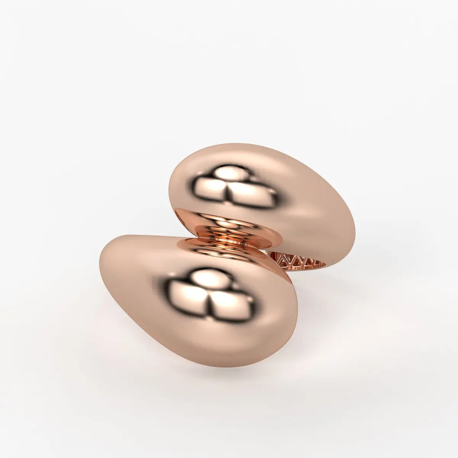 Double Disc Wrap Ladies Ring