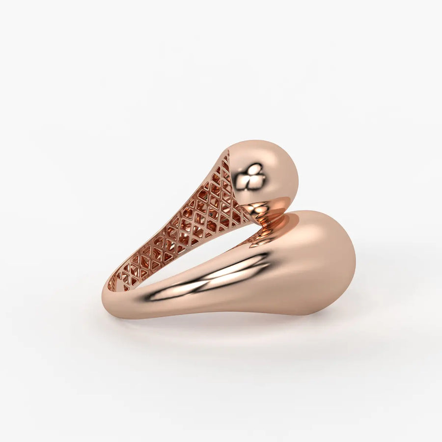 Double Disc Wrap Ladies Ring
