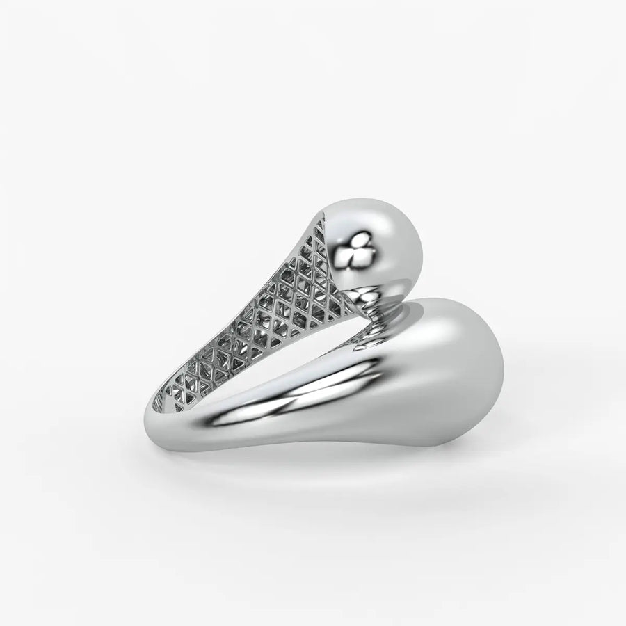 Double Disc Wrap Ladies Ring