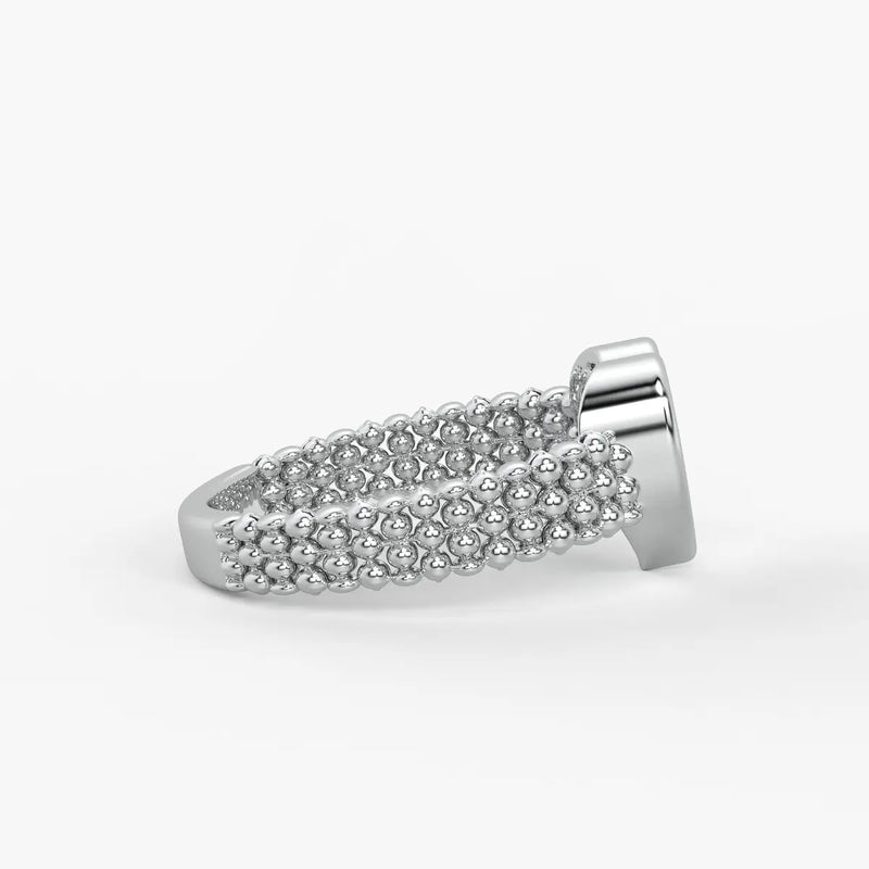Heart Beaded Ladies Ring