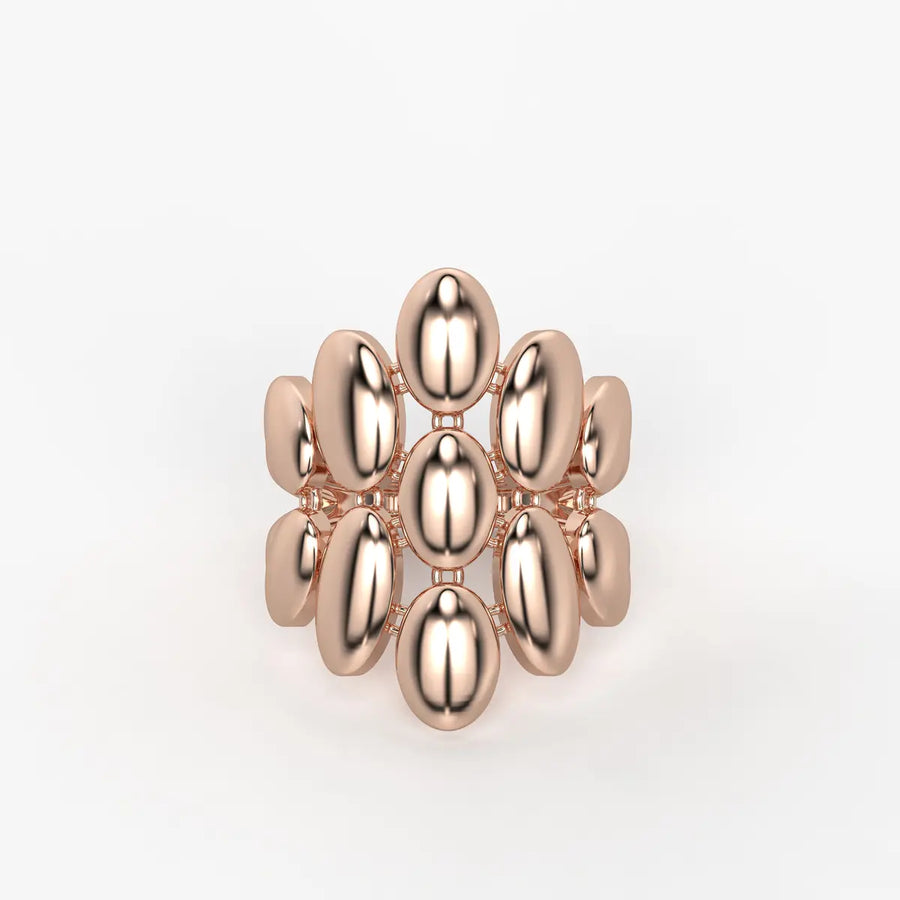 Pebble Cluster Fashion Ladies Ring