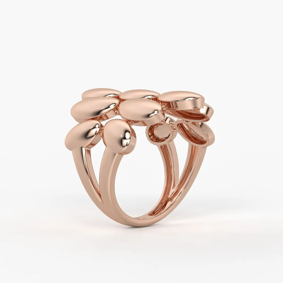 Pebble Cluster Fashion Ladies Ring
