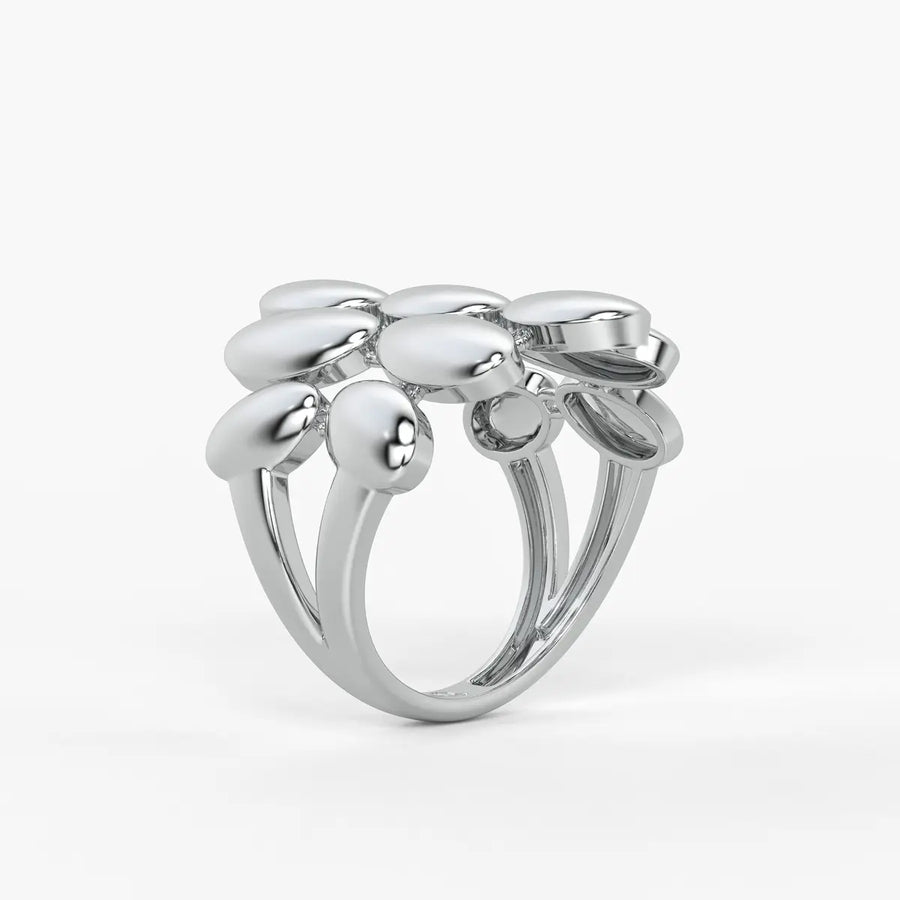 Pebble Cluster Fashion Ladies Ring