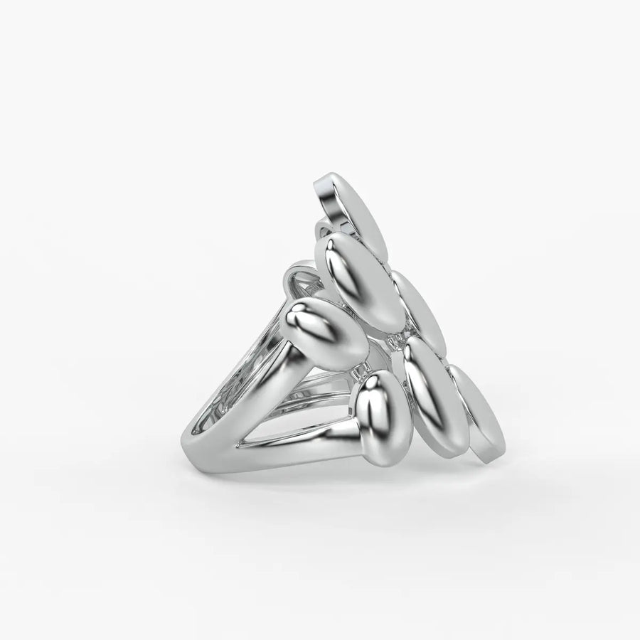 Pebble Cluster Fashion Ladies Ring