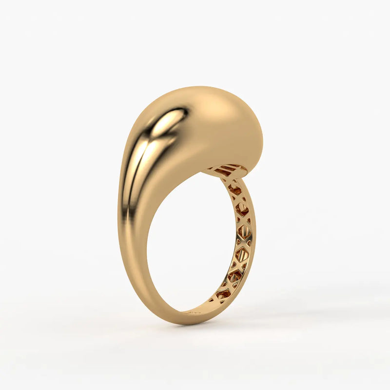 Fluid Wave Fashion Ladies Ring