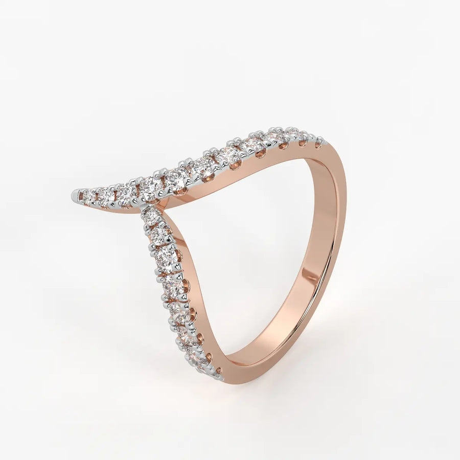 Chevron Wrap Ladies Ring