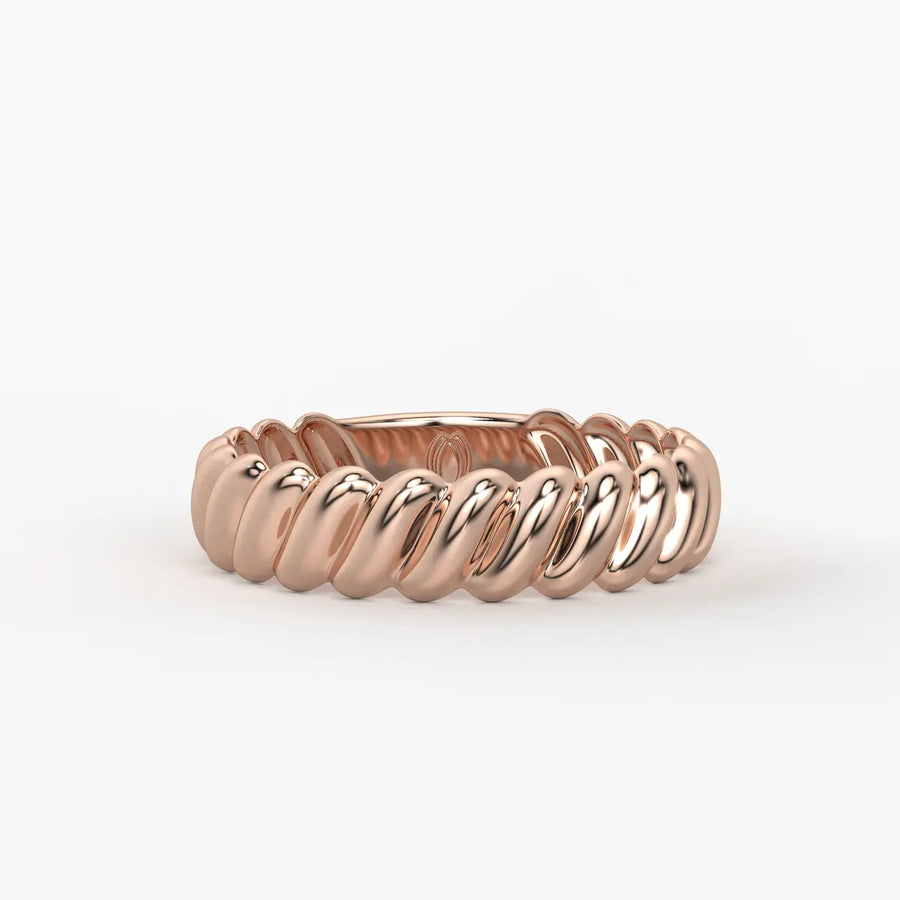 Ripple Band Ladies Ring