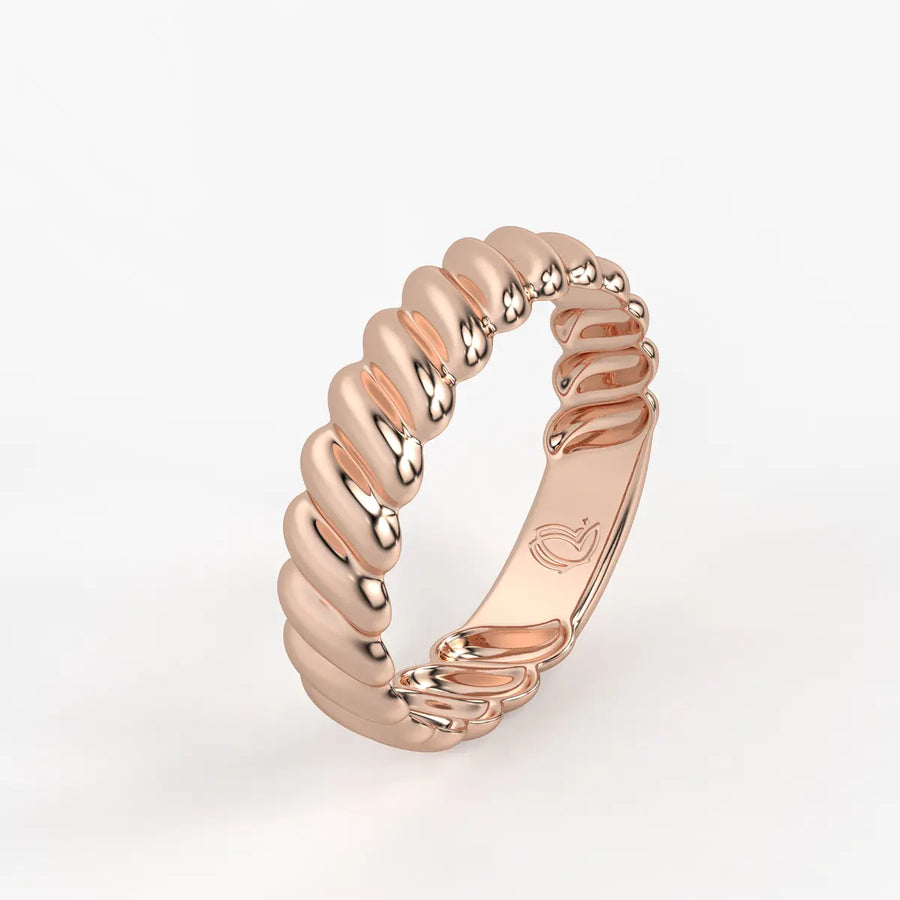 Ripple Band Ladies Ring