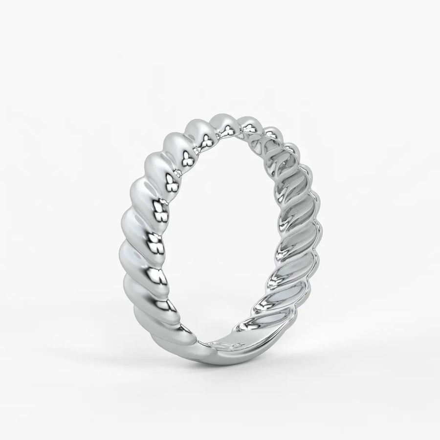 Ripple Band Ladies Ring