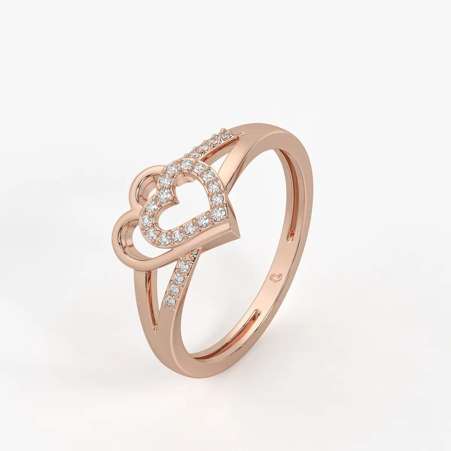 Whispering Heart Diamond Ring