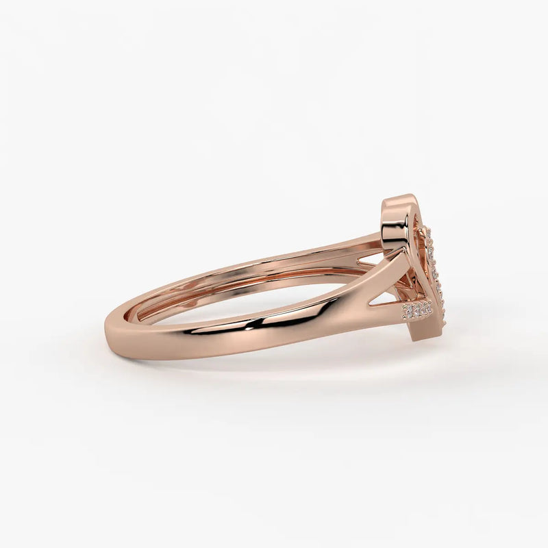 Whispering Heart Diamond Ring