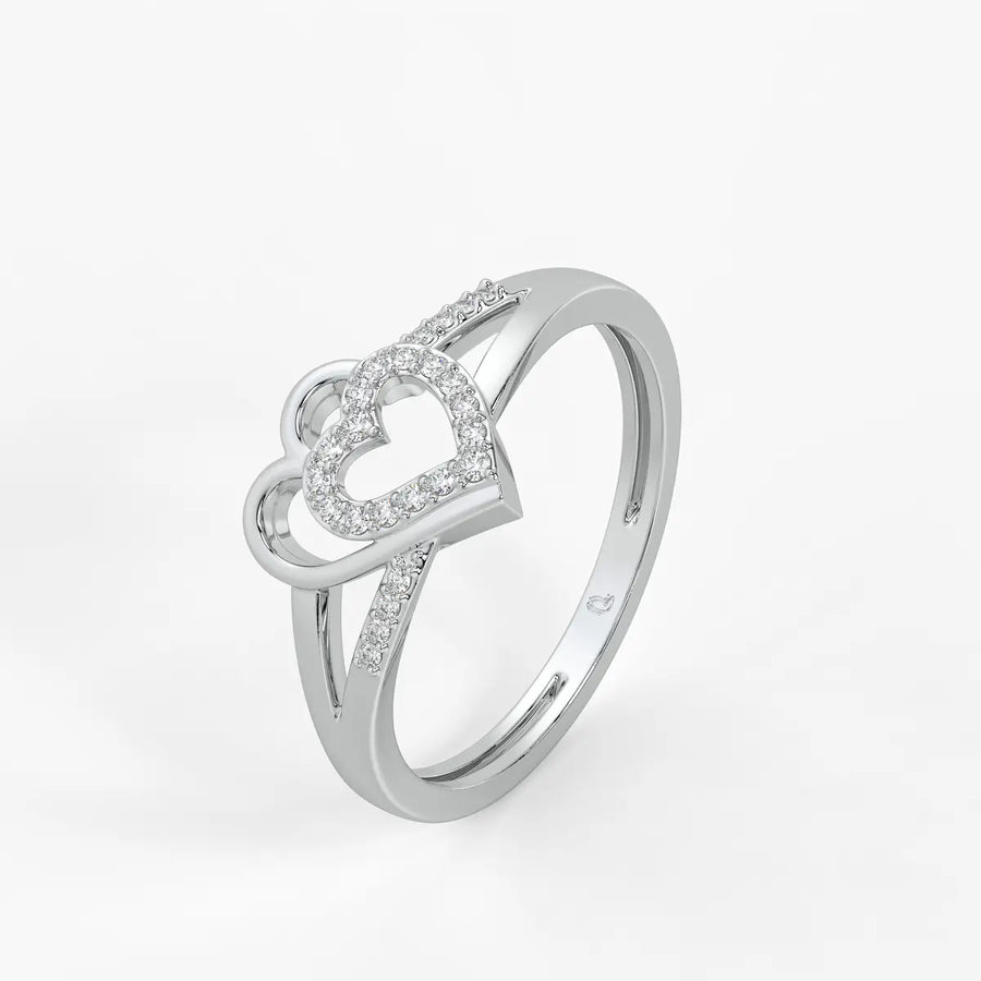 Whispering Heart Diamond Ring