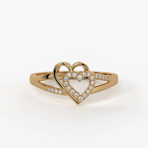 Whispering Heart Diamond Ring