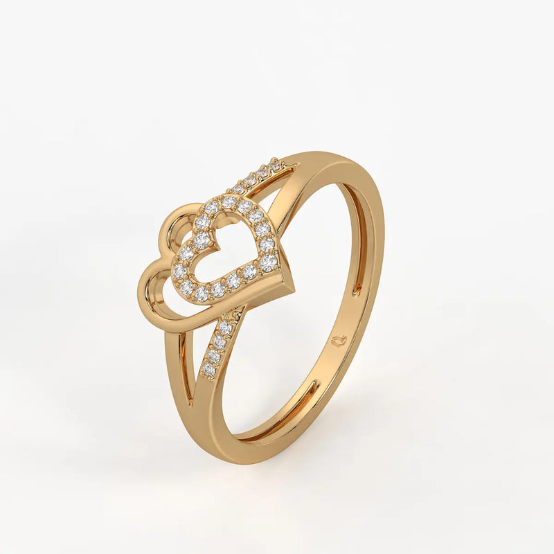 Whispering Heart Diamond Ring
