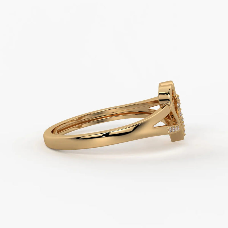 Whispering Heart Diamond Ring