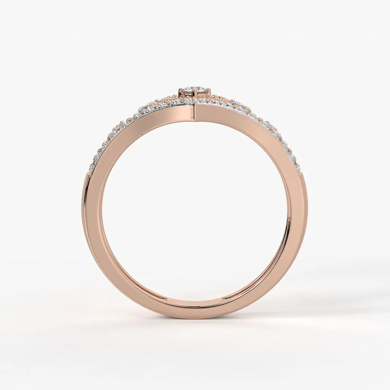 Crown Heart Halo Ladies Ring